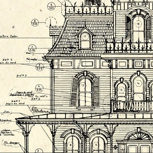 Disneyland Paris Phantom Manor Haunted Mansion Colored Blueprint image 7