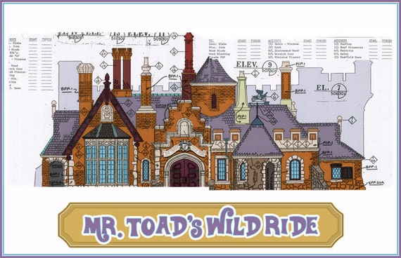 Toad/'s Wild Ride Available in 5 Sizes Fantasyland Disneyland Poster Mr