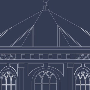 Disneyland Haunted Mansion Colored Blueprint image 3