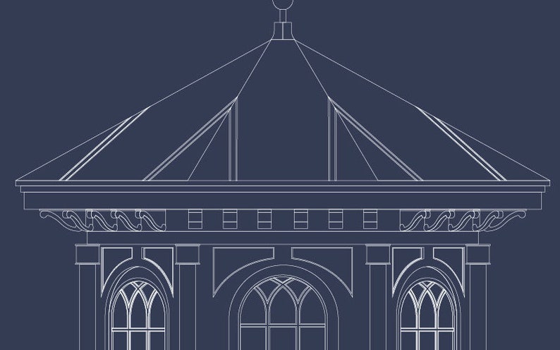 Disneyland Haunted Mansion Colored Blueprint image 3