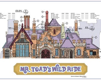 Disneyland - Fantasyland - Mr. Toad's Wild Ride - Blueprint (Digital)