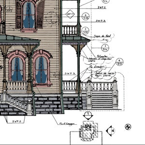 Disneyland Paris Phantom Manor Haunted Mansion Colored Blueprint image 10