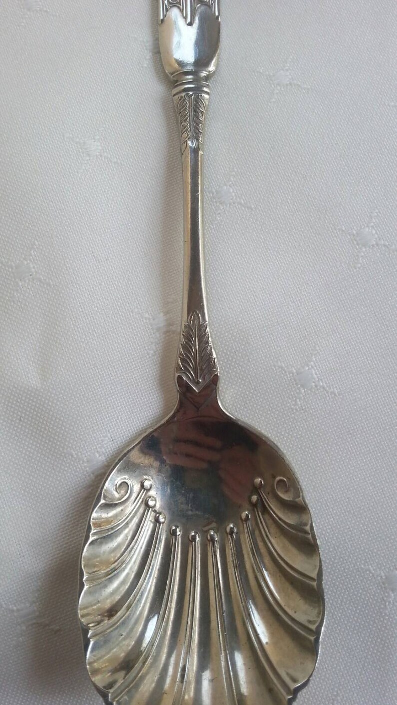 Vintage Silver Scalloped Spoon Sugar Spoon Silver Plated Jam Etsy