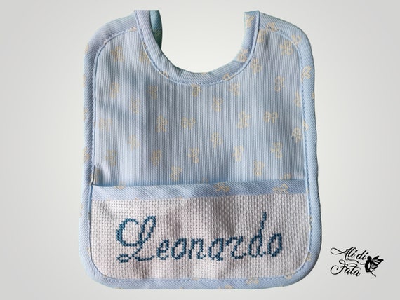 Pack 3 Bavaglini Ti Tin In Cotone - Punto Croce Per Neonati, Morbidi E Assorbenti - Foto 4