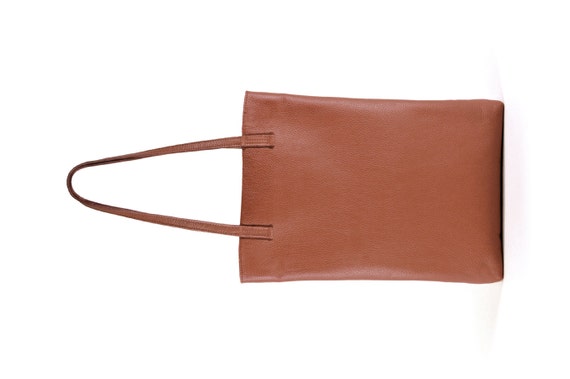 tan leather shopper bag