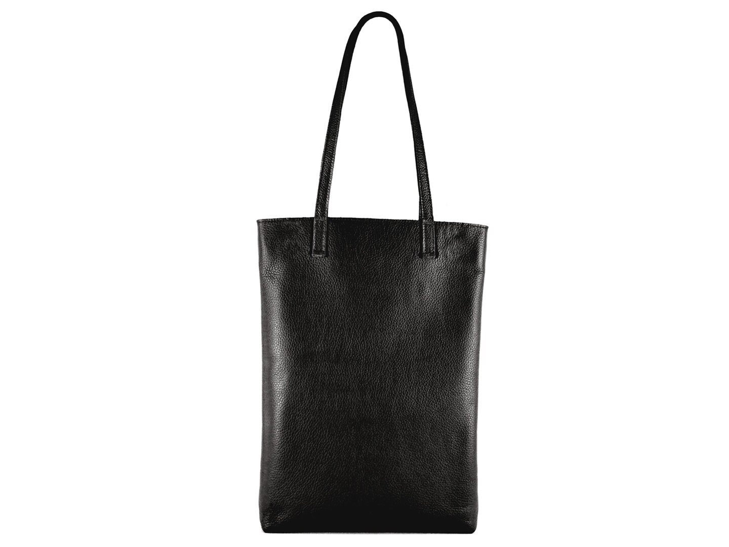 FRANKLIN Covey Black Full Grain Genuine Leather Purse Shoulder Bag Tote