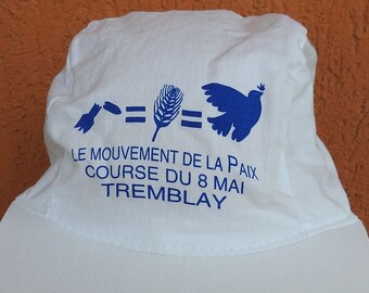Mouvement Paix Course 8 Mai French Cap Hat Peace Movement March May Tremblay
