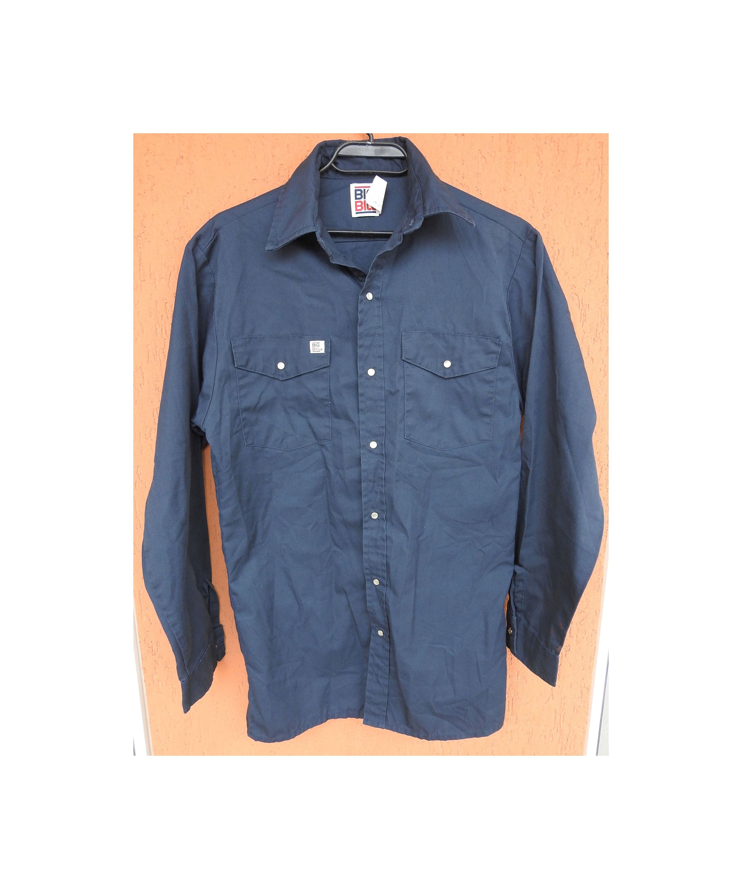 Vintage 90s Big Bill Work Shirt Chore Workwear Blue S Made - Etsy Australia