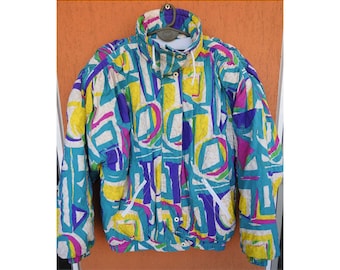 Vintage FILA Magic Line Womens Ski Jacket 90s Coat Geometric Abstract (12/L)