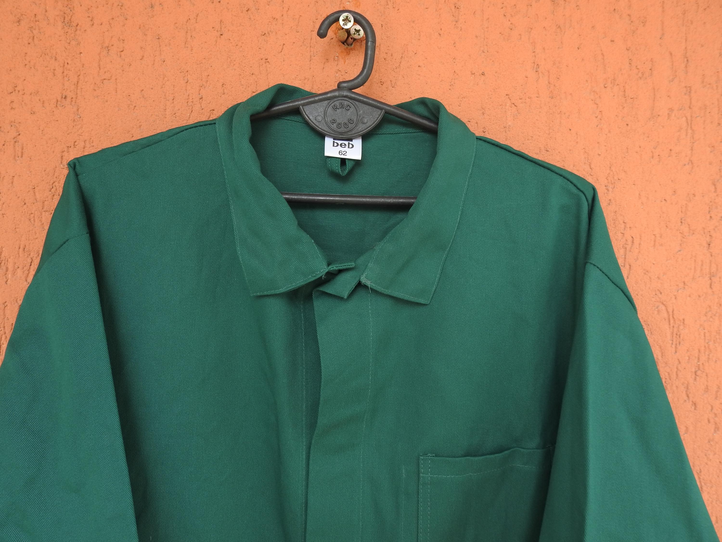 Vintage French Work Jacket Chore Coat Green Worker Wear