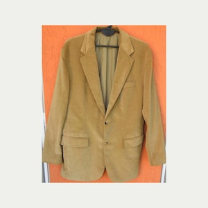 Vintage HUGO BOSS Sahara/Storm Corduroy Sport Coat Jacket Blazer Tan EU50, US40