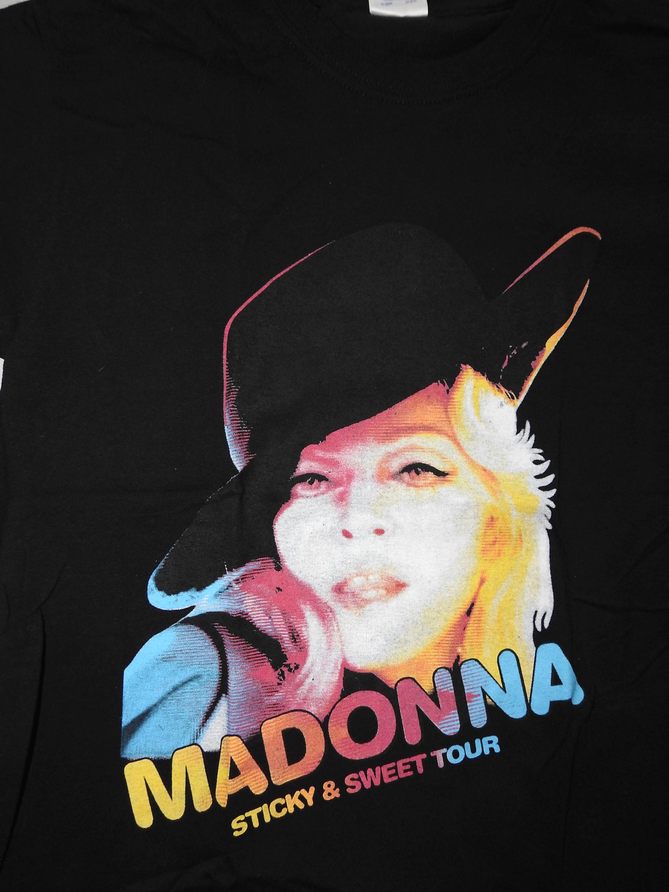 Vintage Madonna Sticky Sweet Tour T-shirt S | Black Europe Concert