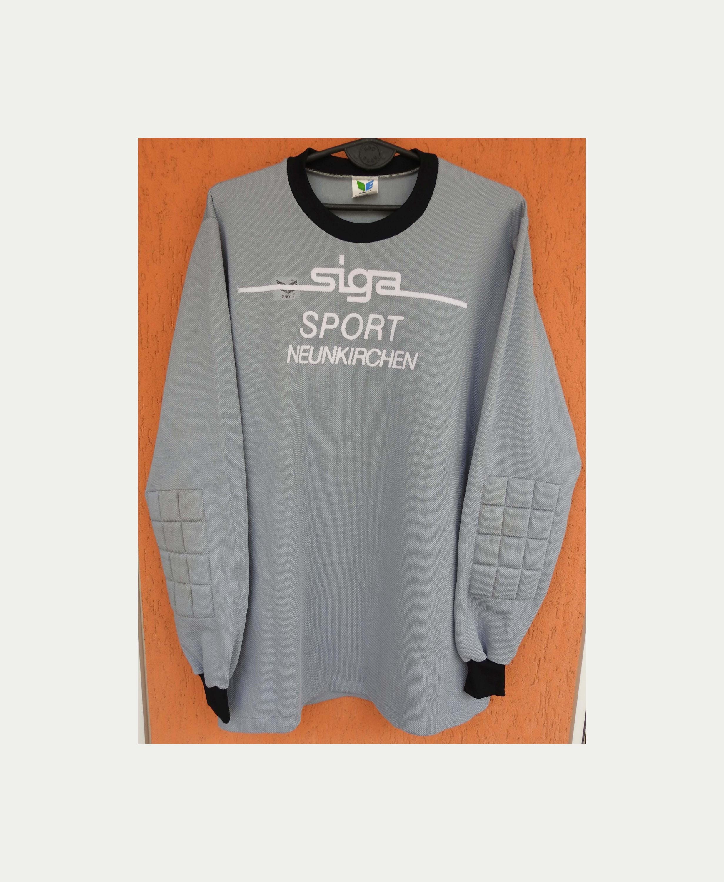 ERIMA Goalkeeper Football Shirt Classic 90s Jersey #1 Soccer Gray