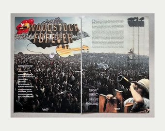 Woodstock Forever - Artículo y fotos - 1999 - Revista italiana MAX - 7 páginas