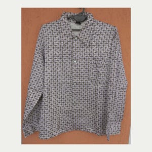 Floral Pyjama Jacke Top Herren Pyjama Nachtwäsche Studio Fourman (54/L) Vintage