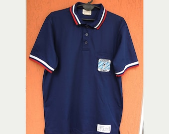 Vintage Honigs German Baseball BBSV Umpire Polo Shirt Jersey Blue (L)