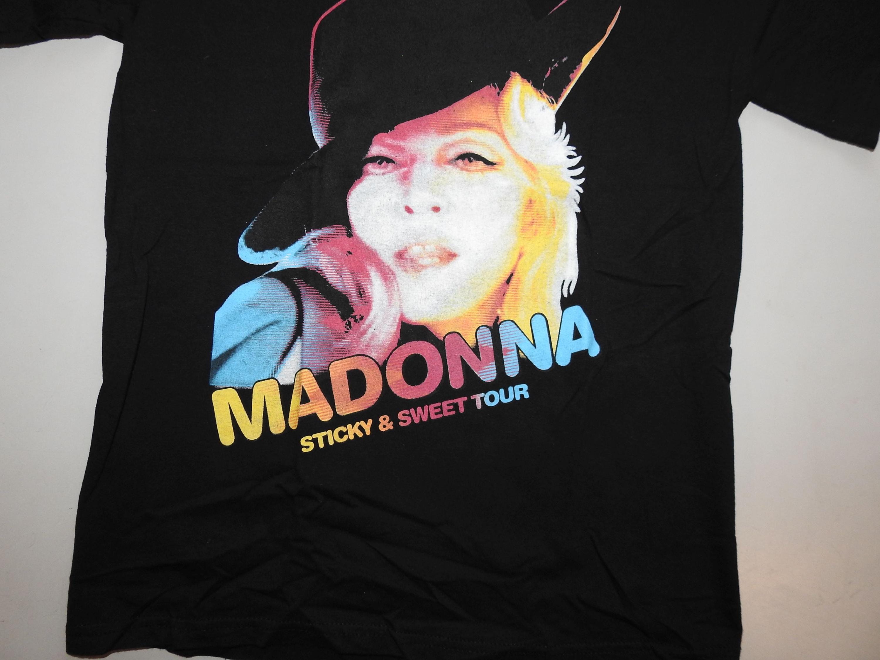Vintage Madonna Sticky Sweet Tour T-shirt S | Black Europe Concert