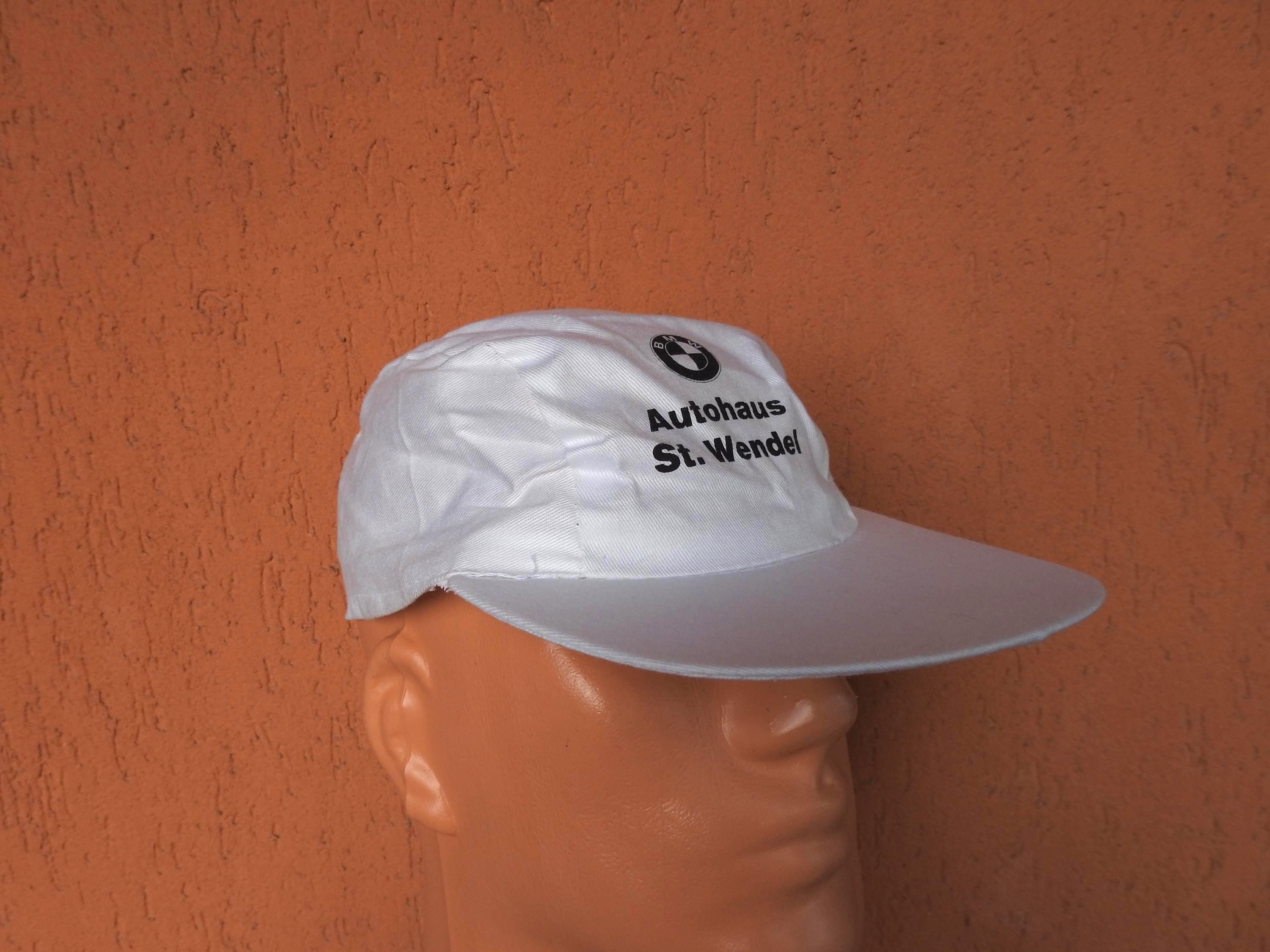 BMW Autohaus St. Wendel Car Dealership Vintage Advertising Hat Cycling Cap White (M/L)