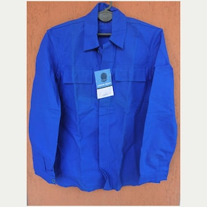 Vintage EU French Blue Work Jacket Chore Coat John Glet Cotton Sanfor New (XS/S)
