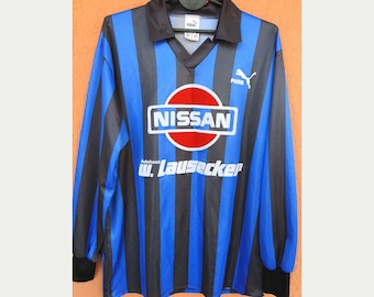 Vintage Thekensturm Burstadt FC Puma voetbalshirt voetbalshirt #14 NISSAN (M/L)