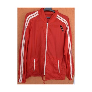 1980s Vintage Sofia Mitsukoshi Japan Training Rain Jacket Windbreaker (M) Red