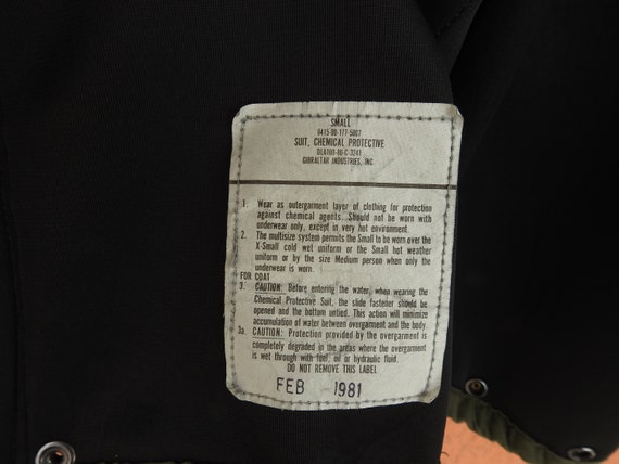 1981 Gibraltar Industries Chemical Protective Jacket Army Military