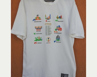 FIFA 2002 World Cup Korea Japan T-Shirt Mens Large Official Football Soccer Champions List