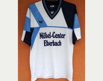 ERIMA Football Jersey Shirt #12 Soccer Vintage 80s Color Block (M)