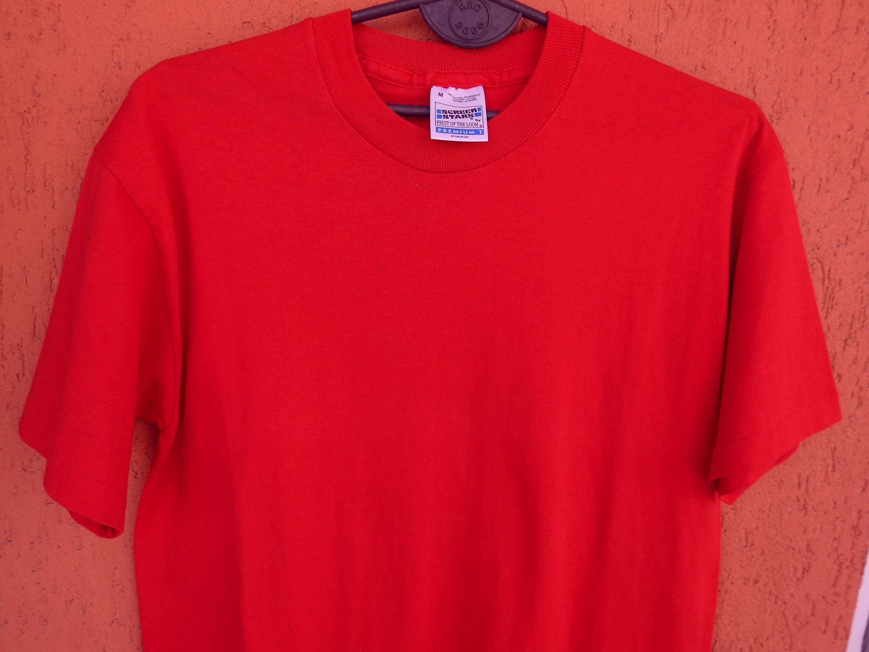 Vintage 90s Single Stitch Red T-shirt Tee Tshirt Screen Vintage 90s Single Stitch Red T-shirt Tee Tshirt Screen