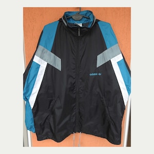 Adidas | Vintage Windbreaker Jacket | 1980s | Hooded Rain Adidas | Vintage Windbreaker Jacket | 1980s | Hooded Rain