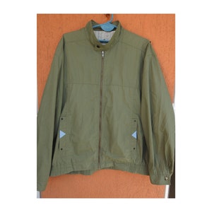 Vintage 80s Korean Work Jacket Samsung Co. Ltd Chore Workwear Coat Green (XL)