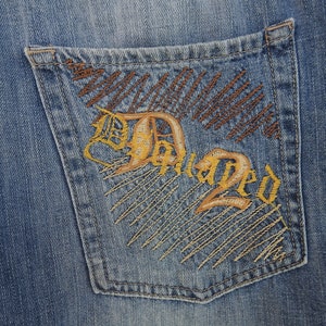 DSQUARED2 Jeans Blue Denim W35 L29 Streetwear Casual ITTIERRE Italy Vintage image 8