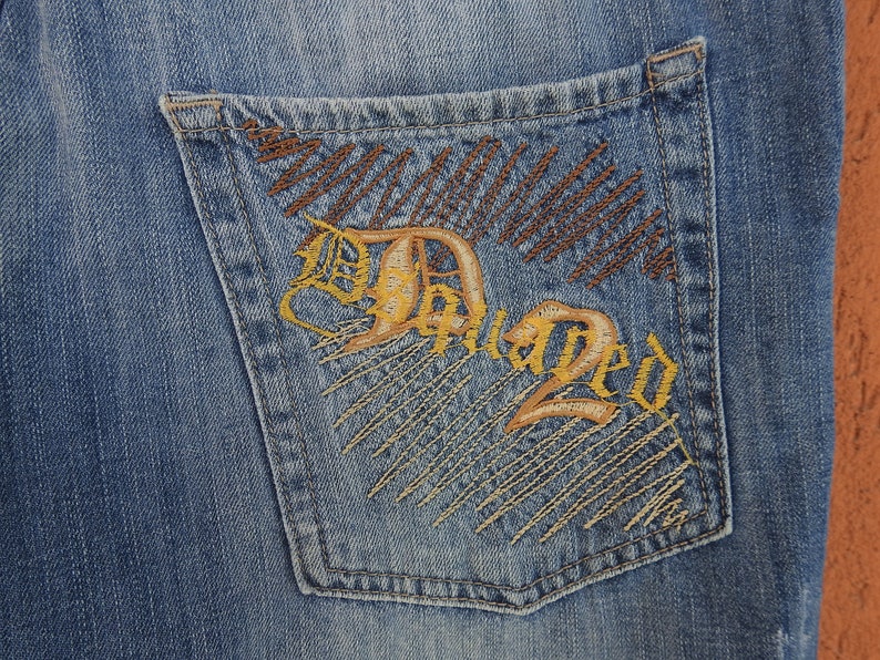 DSQUARED2 Jeans Blue Denim W35 L29 Streetwear Casual ITTIERRE Italy Vintage image 8