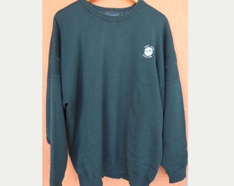 Jersey de lana merino GLENMUIR verde, modelo Golf Club Schotten, tejido de punto forrado (XL)