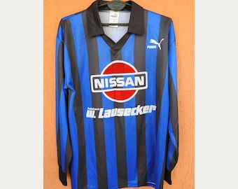Vintage Thekensturm Burstadt FC Puma voetbalshirt voetbalshirt #6 NISSAN (M/L)
