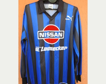 Vintage Thekensturm Burstadt FC Puma voetbalshirt voetbalshirt #8 NISSAN (M/L)