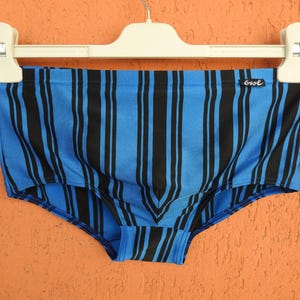 Vintage Mens Swim Briefs BWL Bottoms Trunks Swimwear Striped 80s 90s German W28-32&quot;