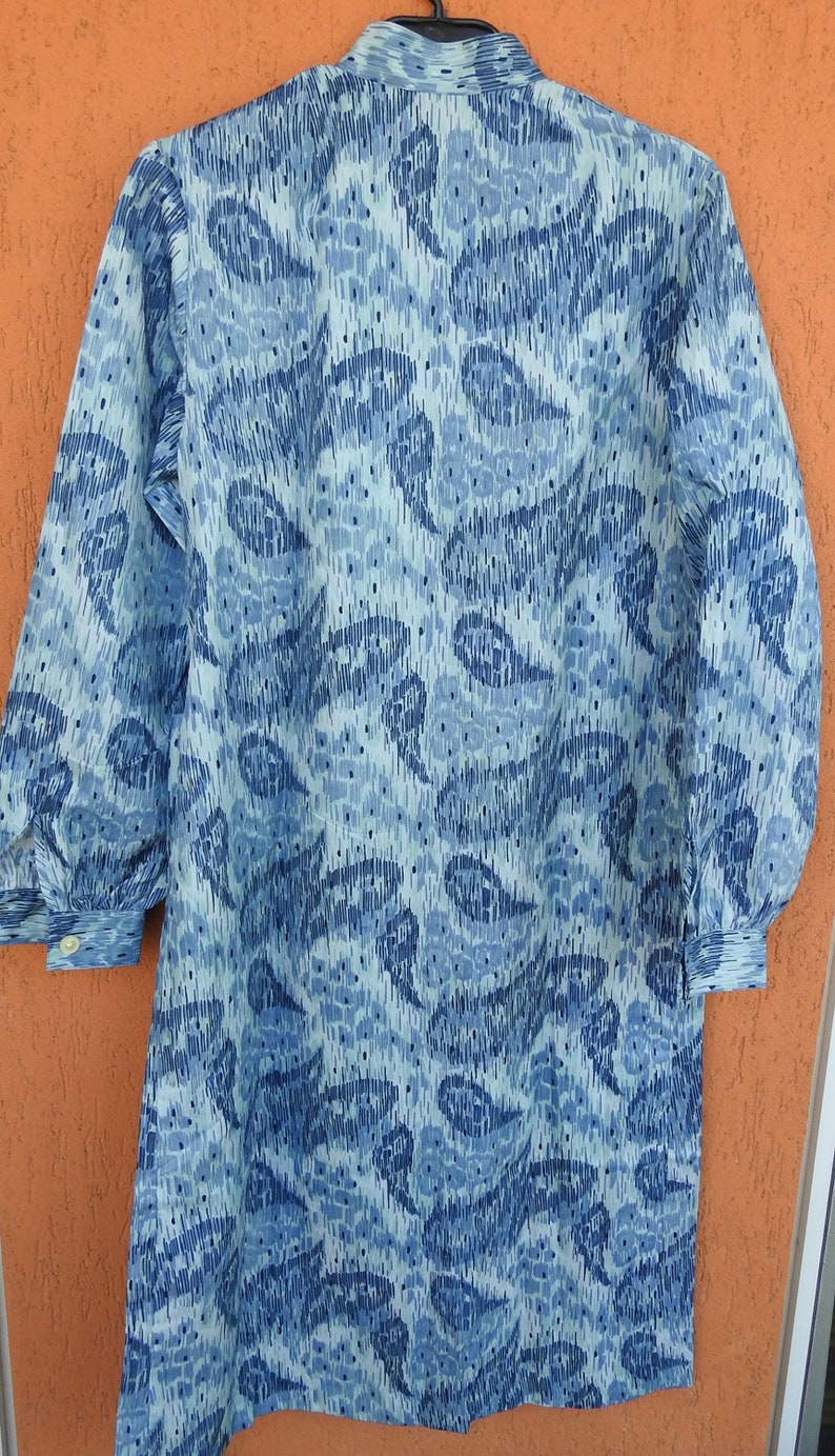 Vintage 70s Womens Summer Dress Communist Bulgaria Ladies House Coat Polyester 170/M/L NEW with TAGS image 7