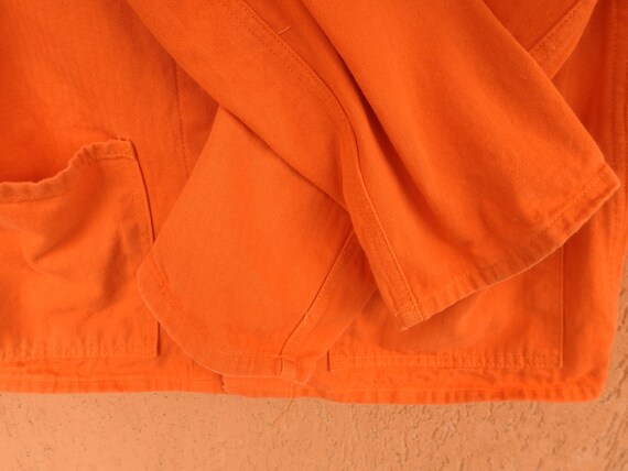 Vintage Orange Work Jacket Greek Chore Coat Workw… - image 6