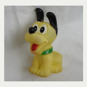 Vintage russische UdSSR Gummi Quietschspielzeug Hund Handbemalt 12 cm 4,75 &quot;