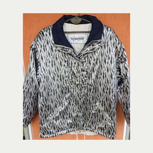 Vintage SPORTALM Womens Ski Snowboard Overhead Jacket Coat Geometric Abstract (40/XL)