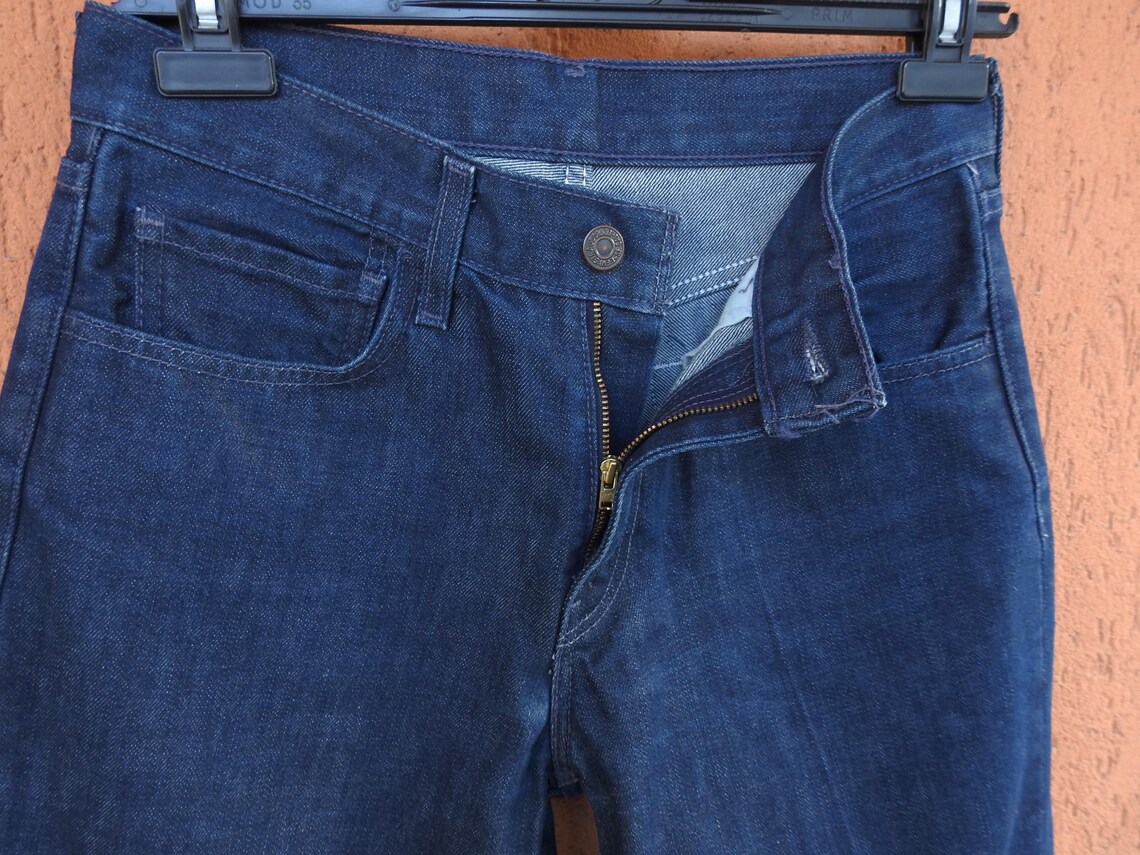 Vintage 90s Levis Sta Prest Blue Jeans Womens Black Tab 30x32, foto 4 di 5