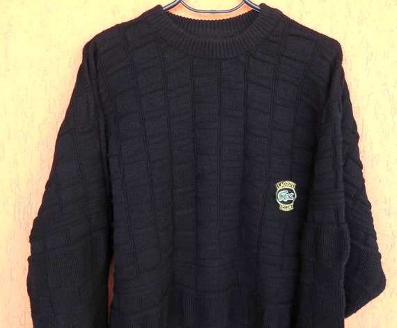 mens black lacoste jumper