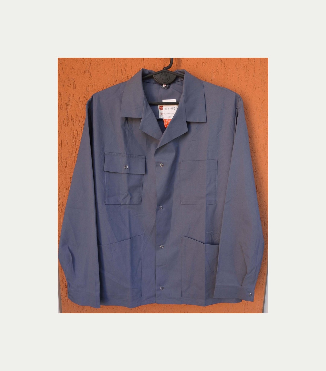 Vintage Adolphe Lafont French Work Jacket, New Old Stock Blue