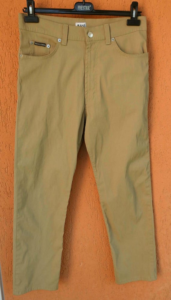 Vintage Dolce & Gabbana Mens Jeans Pants Beige 90s Ittierre W31 
