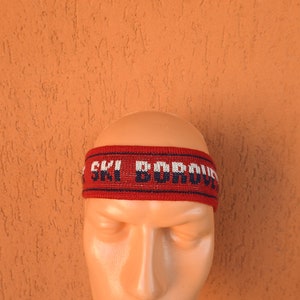 Ski Borovets Vintage 80s Bulgarian Ski Headband Knit Winter (S/M)