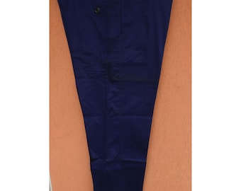 Vintage Chinesische Indigo Blaue Baumwolle Arbeitshose W42