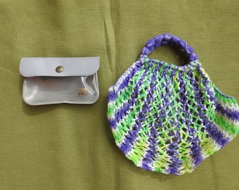 Bolsa de malla vintage de los años 80 con publicidad de ORWO