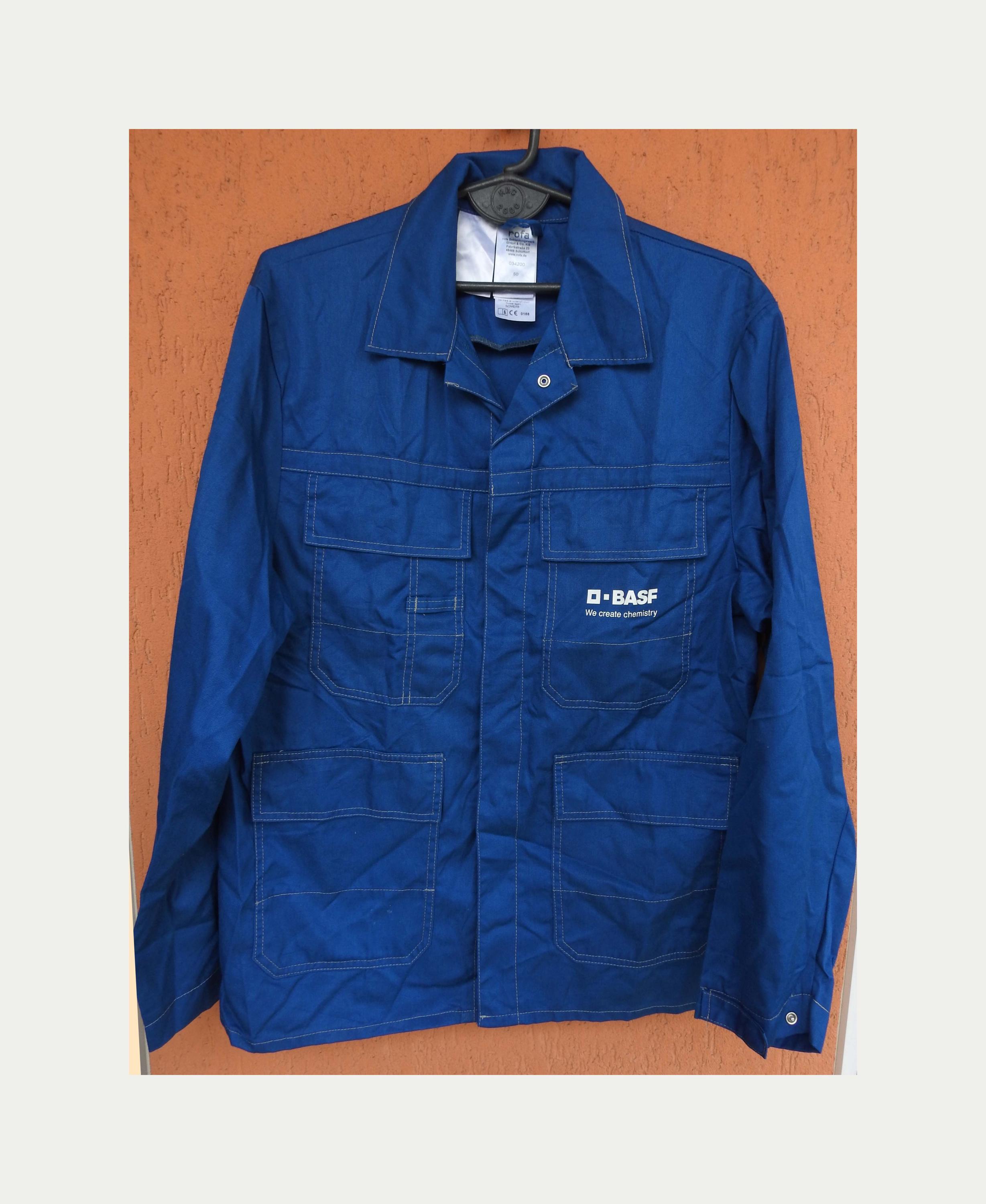 French Blue Work Jacket Chore Coat Mens Medium Workwear BASF Rofa