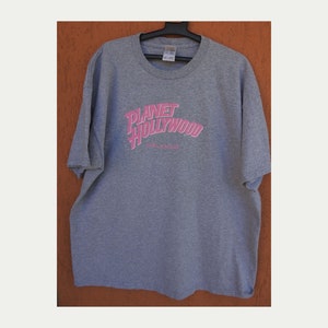 Vintage Planet Hollywood Orlando Gray Pink T-shirt Tee XL